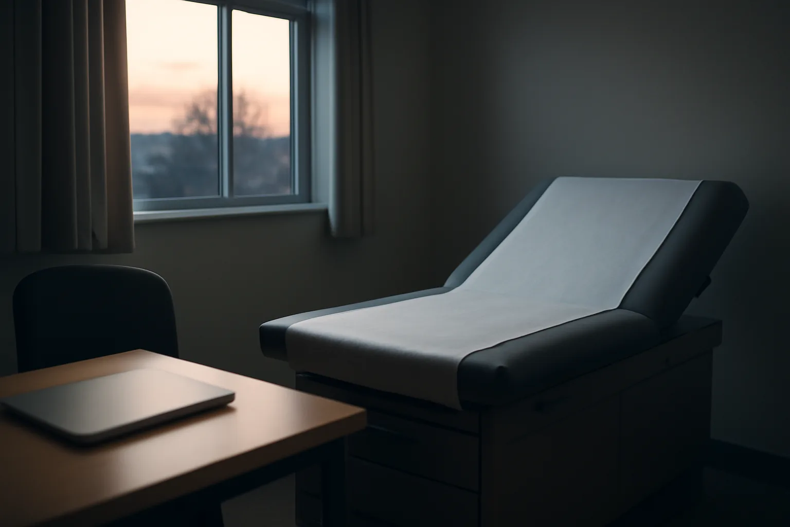 Empty clinical exam room representing the lack of a lawful retatrutide purchase option